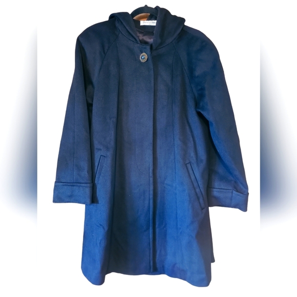 Vintage  Donny Brook Women's Long Wool Coat with Hood - Picture 1 of 5